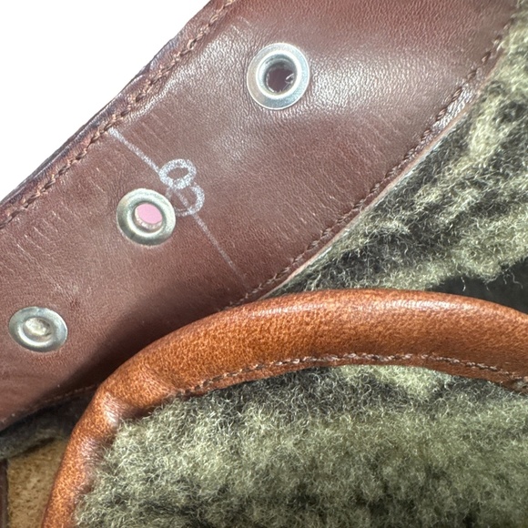 Santoni Fatte a Mano Shearling Lined Leather Sheepskin Boots Men’s 9 US / 8 EU